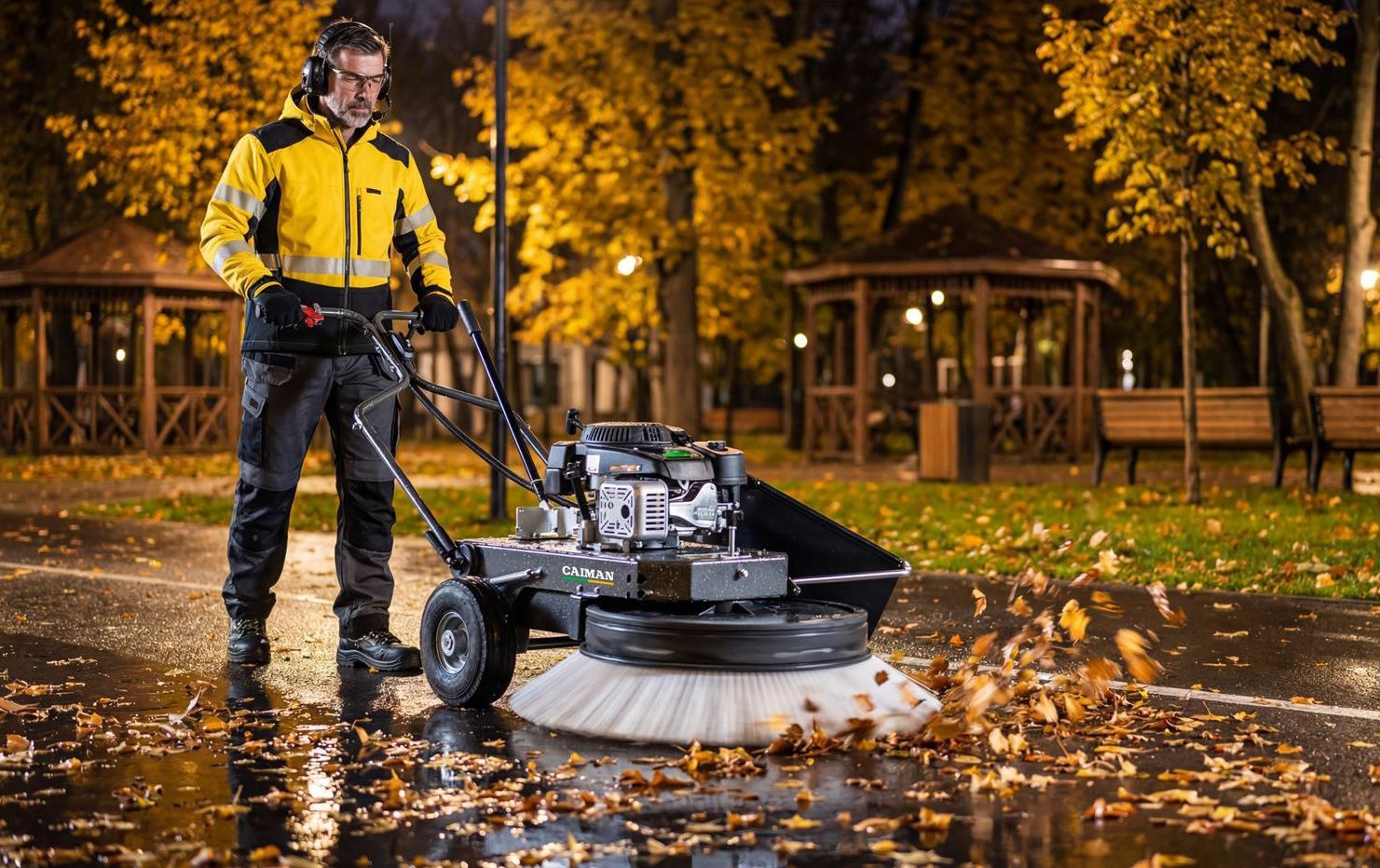 С подметальной машиной CAIMAN Rondo 870C двор будет чистым круглый год